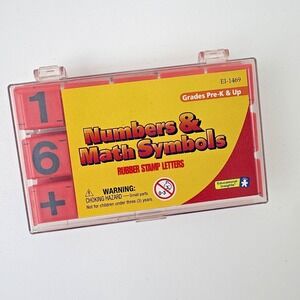 Educational Insights Numbers & Math Symbols Rubber Stamps Classroom Homeschool